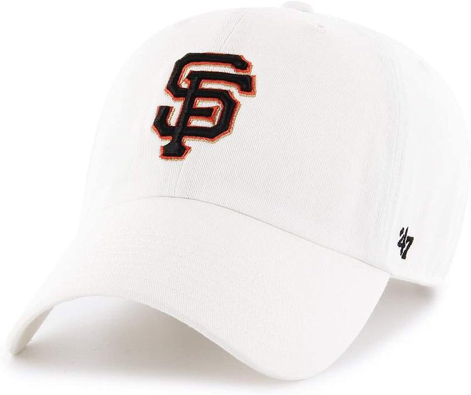 47 MLB White Clean Up Adjustable Hat Cap Adult One Size (San Francisco Giants White)