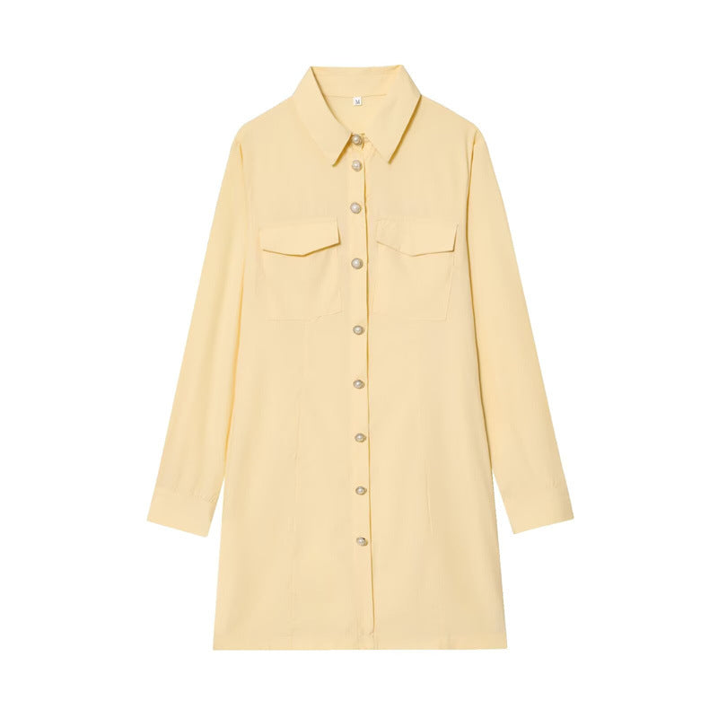 Women's Loose Lapels Zou Cloth Dress