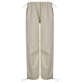 Cross-border foreign trade 2022 summer new European and American Spice fashion street retro casual low-waist drawstring loose woven pants