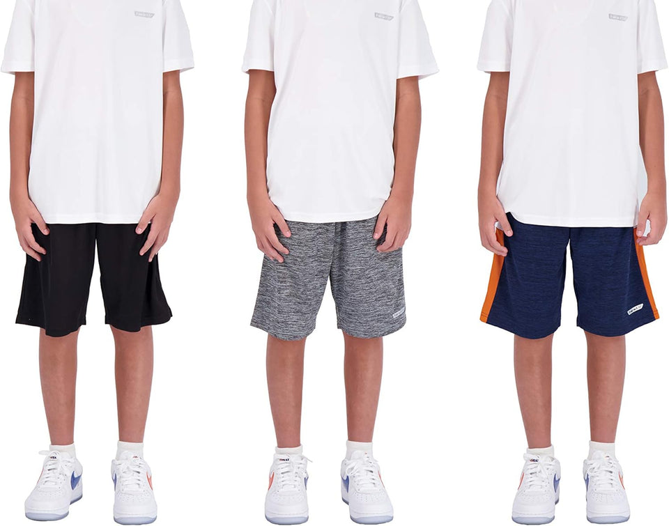 Boys Shorts for Kids 3-Pack Basketball Shorts for Boys Basketball and Sports