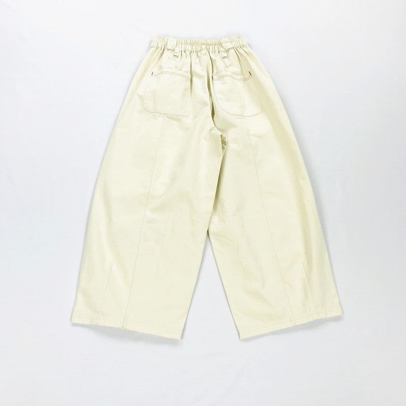 Japanese children's fun vitality girl fruit embroidery beige white bloomers nine minute pants student girl a hair generation