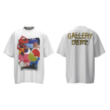 Graffiti Printing Cotton Short-sleeved Casual Men & Women Trendy T-shirt