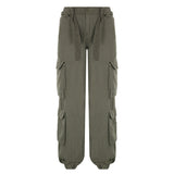 Workwear pocket splicing distressed jeans