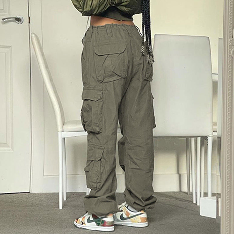 Workwear pocket splicing distressed jeans