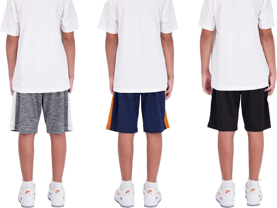 Boys Shorts for Kids 3-Pack Basketball Shorts for Boys Basketball and Sports