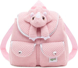 Pink Dinosaur Triceratops Mini Backpack for Kids, Mini Backpack for Toddler Girls, Gift for 2 3 4 5 Year Old Girl Boy