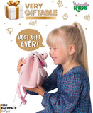 Pink Dinosaur Triceratops Mini Backpack for Kids, Mini Backpack for Toddler Girls, Gift for 2 3 4 5 Year Old Girl Boy