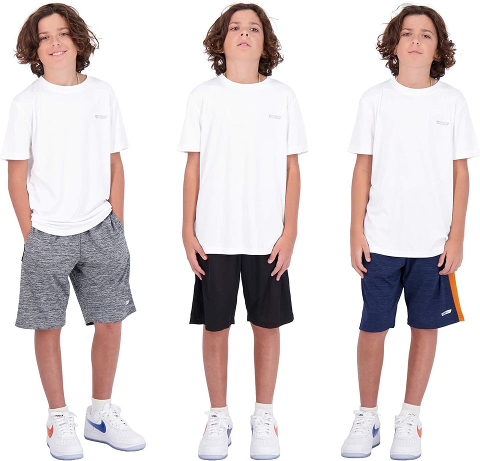 Boys Shorts for Kids 3-Pack Basketball Shorts for Boys Basketball and Sports