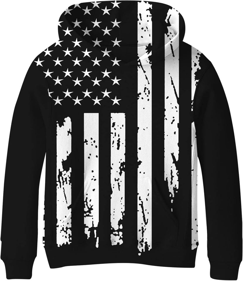 Teen Boys' Galaxy Fleece Sweatshirts Pocket Pullover Hoodies 4-16Y
