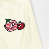 Japanese children's fun vitality girl fruit embroidery beige white bloomers nine minute pants student girl a hair generation