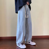 Japanese-style Drawstring Elastic-waist Jeans For Men