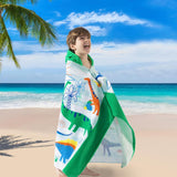 Dinosaur Toddler Hooded Towel for Boys 3-8, Large 30"X50" 100% Cotton Ultra Absorbent Wearable Wrap, Bath Towel for Beach Pool Swim, Birthday Gift for Kids