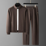 Men's Fashion Casual Stand-Collar Sweatshirt Sports Suit