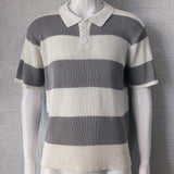 Men's Summer Lapel Short-Sleeve Sweater Casual Fashion Tee