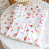 Cotton Cloth Square Collar Pajamas Ladies New Homewear Suit