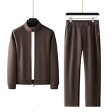 Men's Fashion Casual Stand-Collar Sweatshirt Sports Suit