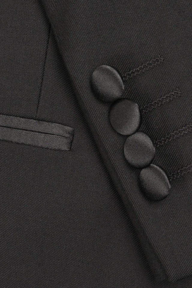 "Milan" Black Tuxedo Jacket Peak (Separates)-2