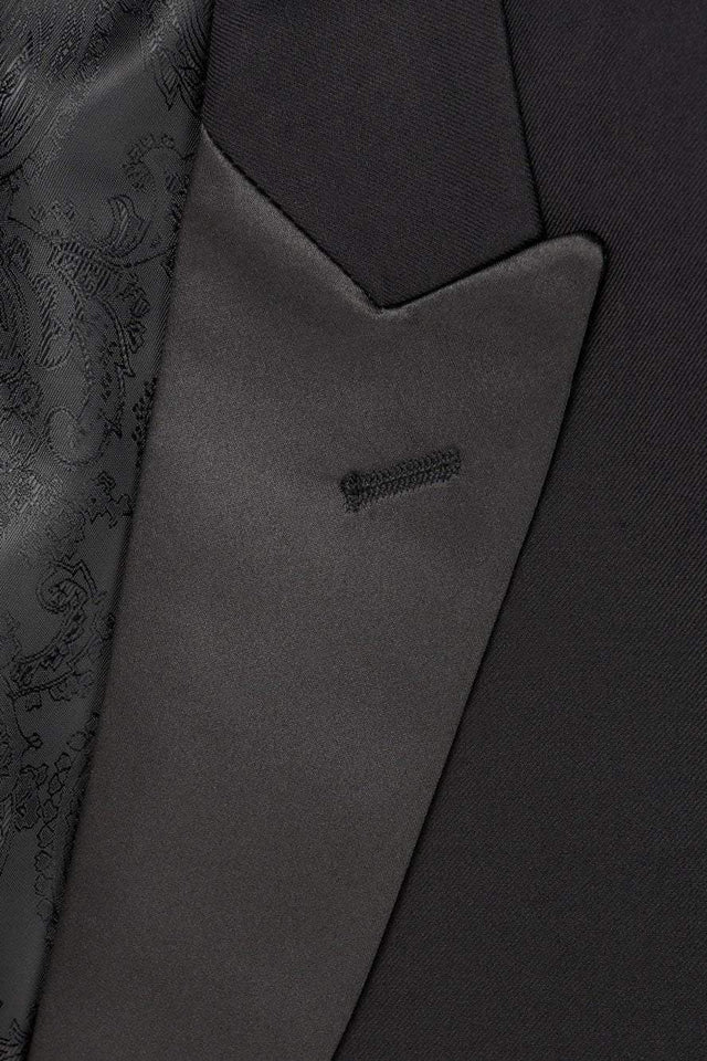 "Milan" Black Tuxedo Jacket Peak (Separates)-1