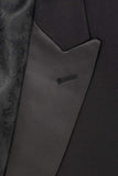 "Milan" Black Tuxedo Jacket Peak (Separates)-1