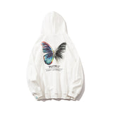 Hip Hop Butterfly Hoodie Sweatshirt Men Harajuku Streetwear Hooded Pullover Cotton Autumn Loose Hoodie Black Clothes-0
